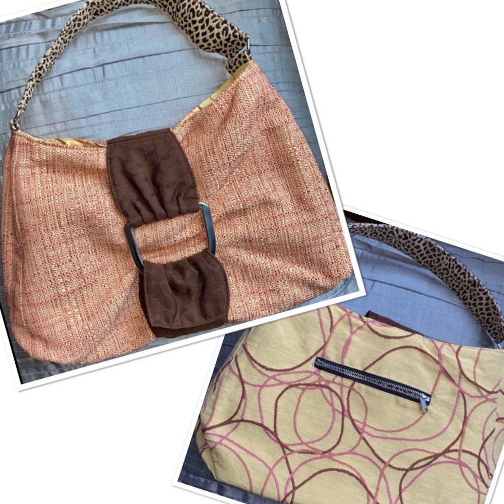 1154 LILL Studio Reversible Unique Fabric Handbag EUC